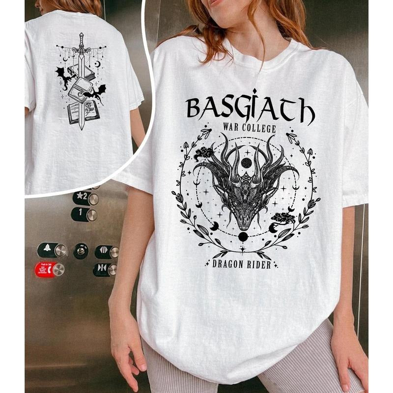 Basgiath War College T-Shirt , Fourth Wing Dragon Tee , Reader Gift Hoodie, Sweatshirt | GrindPrints.com