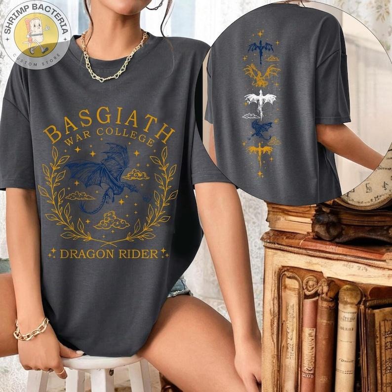 Basgiath War College t-shirt, Fourth Wing Shirt, Violet Sorrengail, Bookish Shirt, Xaden Riorson, Rebecca Yarros, Fantasy...