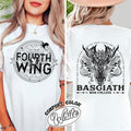 Basgiath war college shirt, Distressed Fourth wing merch, Iron flame merch, Tairn and Violet Sorrengail, bookish shirt,...