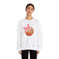 Basketball And Bow Sweatshirt, Stylish Coquette Aesthetic For Basketball Mom Or Girlfriend, Basketball Lovers Shirt,...