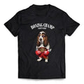 Basset Hound Dog Boxing Champion Fighter - Short-Sleeve Unisex T-Shirt Made in USA Hoodie, Sweatshirt | GrindPrints.com