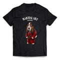 Basset Hound Dog Sensei in Red Judogi Karate Martial Art Champion - Short-Sleeve Unisex, Men Made in USA T-Shirts,...
