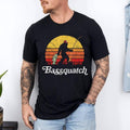 Bassquatch! Funny Bigfoot Fishing Retro T-Shirt | Unisex Cotton Tee, Top Menswear Hoodie, Sweatshirt | GrindPrints.com