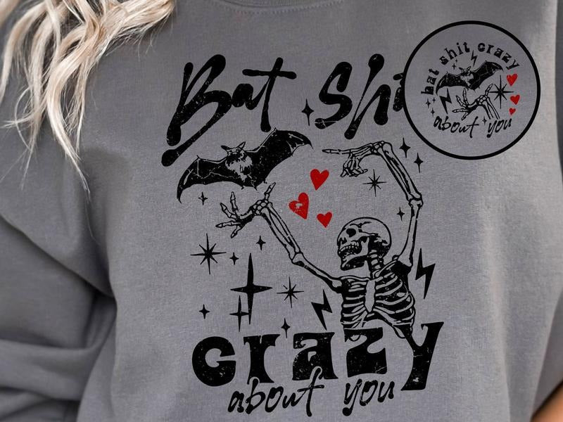 Bat Crazy About You Women's Top & Sweatshirt T-Shirts, Hoodie | GrindPrints.com