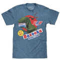 Bazooka Bubble Gum Dinosaur T-Shirt - Cabo Blue Hoodie, Sweatshirt | GrindPrints.com