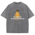 Be A Light Unixes Washed T-Shirt, Christian Jesus  Tshirts, Vintage 90s Graphic Tee Gift Cotton Top Womenswear Bottom...