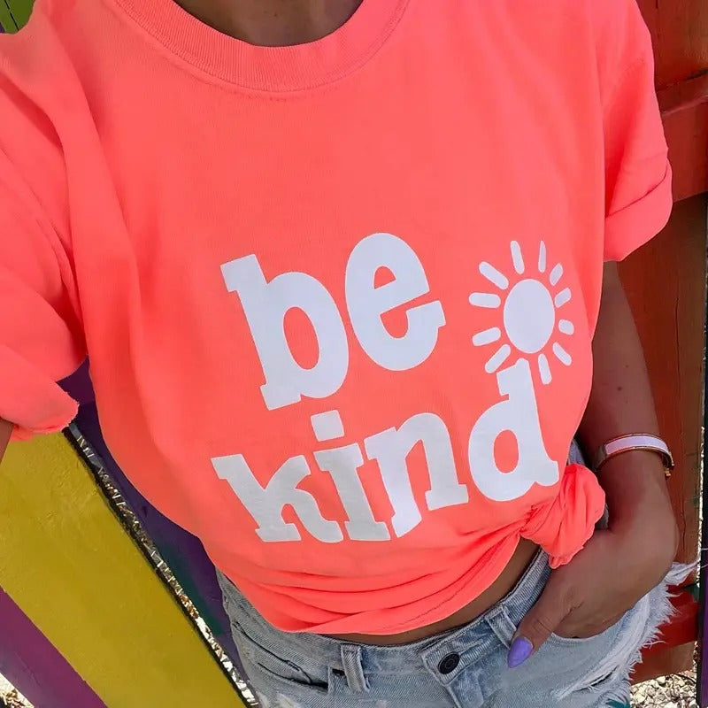 Be Kind Coral Crush Tee Hoodie, Sweatshirt | GrindPrints.com
