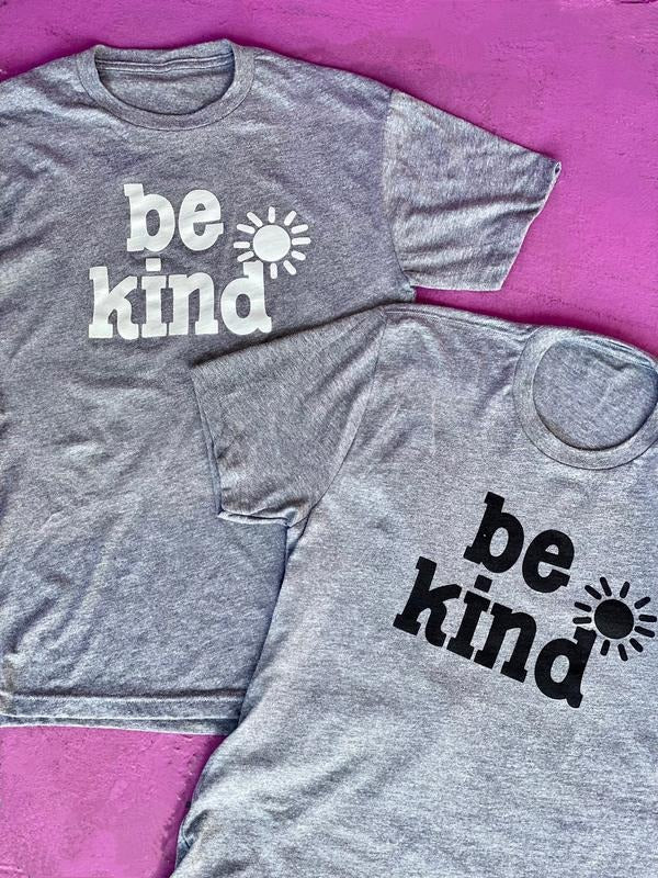 Be Kind Gray Tee Hoodie, Sweatshirt | GrindPrints.com