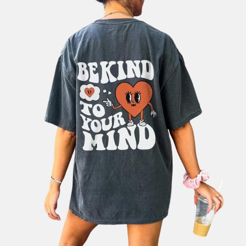 Be Kind To Your Mind Mental Health Shirt, Self Care T-Shirt, Anxiety Tee, Depression ADHD PTSD Aesthetic Graphic Tee,...