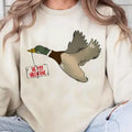 Be My Valentine Retro Camo Duck Sweatshirt, Old School Camoflauge Marlard Duck Shirt, Camo Valentine Shirt, Valentines...