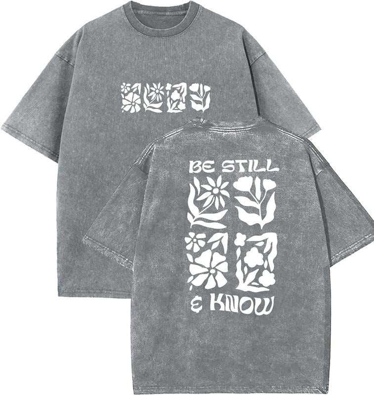 Be Still Know Washed Christian Vintage 90s Top Womenswear Cotton Mineral Color T-Shirts, Hoodie, Sweatshirt