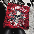 'Be Yourself, Stay True' Red & Black Tie Dye Crewneck Sweatshirt, T Shirt, or Hoodie Pullover | Punk Rocker, Alt, Grunge,...