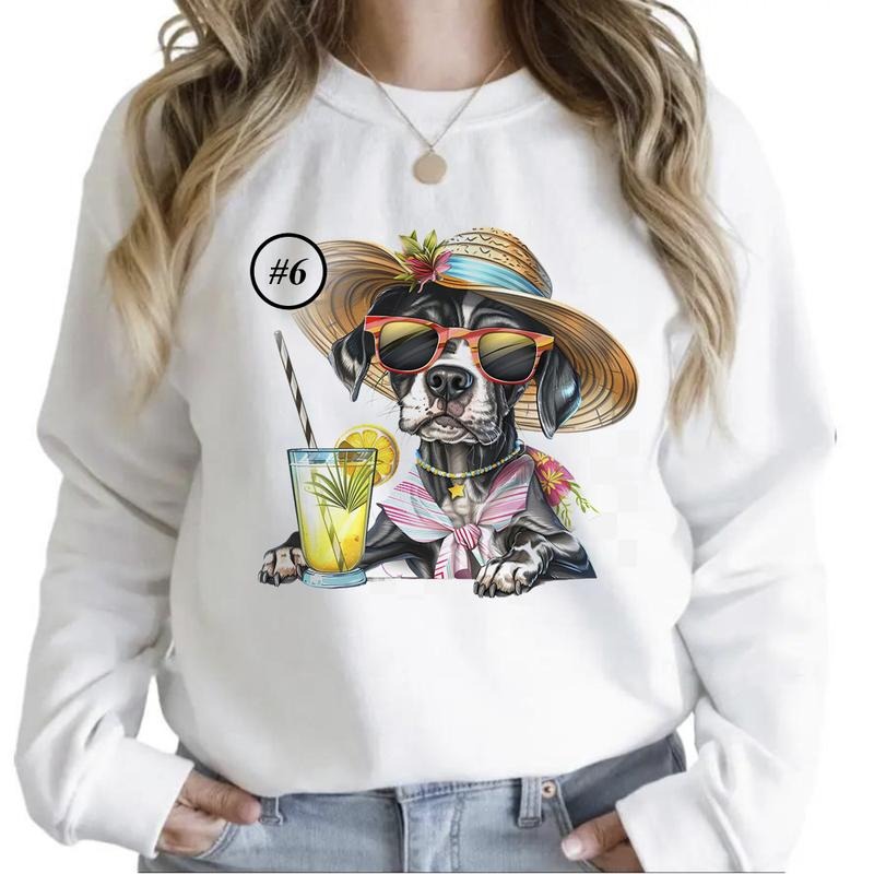 Beach Dogs Summer Funny Sweatshirts Sunny Day Hoodie Cocktail Summer T-shirt Hunting Season Unisex 1 | GrindPrints.com