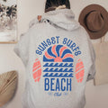 Beach Surf Club Women's Letter Print Drop Shoulder Drawstring Hoodie, 3 Color Options, Oversized Sweatshirt Graphic...