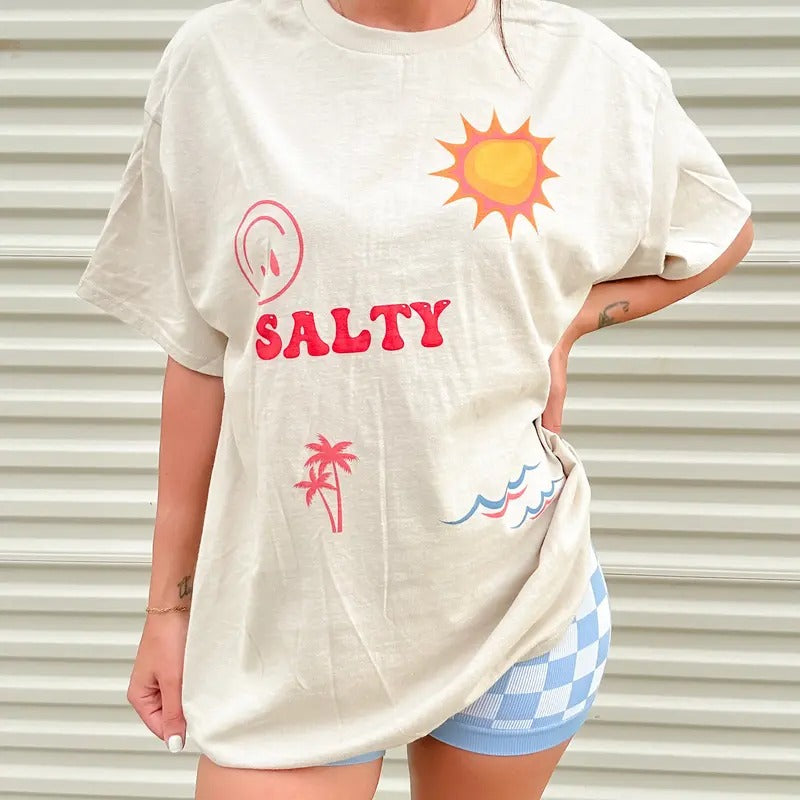 Beachy Sticker Trend Graphic Tee Hoodie, Sweatshirt | GrindPrints.com