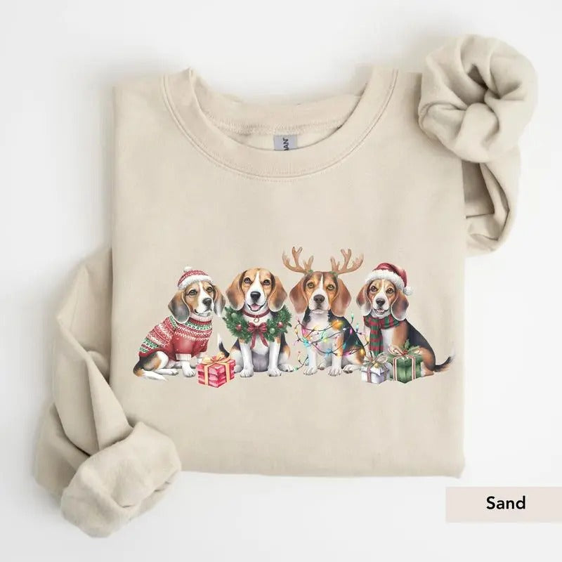 Beagle Santa Beagle Dog Mom Beagle Dog Mom Beagle Shirt Beagle Lover T-Shirts, Hoodie, Sweatshirt