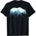 Bear Double Exposure Surreal Wildlife Animal T-Shirt Made in USA Hoodie, Sweatshirt | GrindPrints.com