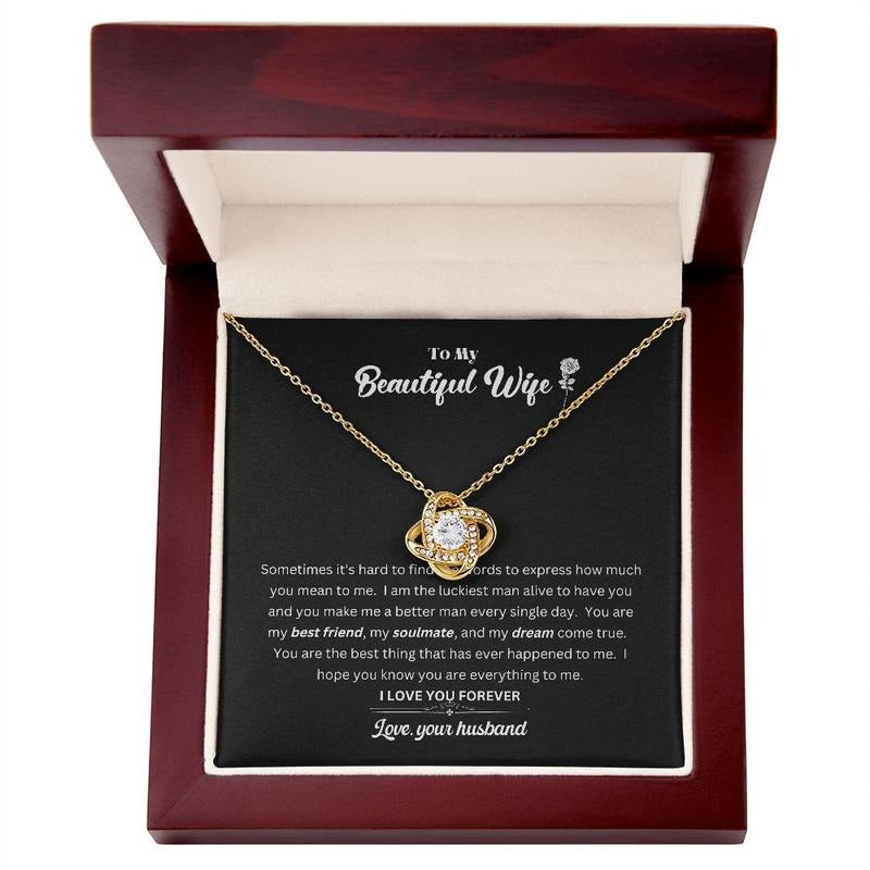 Beautiful I Love You Forever Necklace for Wife - Anniversary, Mother's Day, and Birthday Jewelry Gift, Sentimental Love...