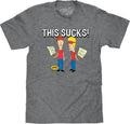 Beavis and Butthead This Sucks! T-Shirt - Graphite Gray Heather graphic tee Hoodie, Sweatshirt | GrindPrints.com