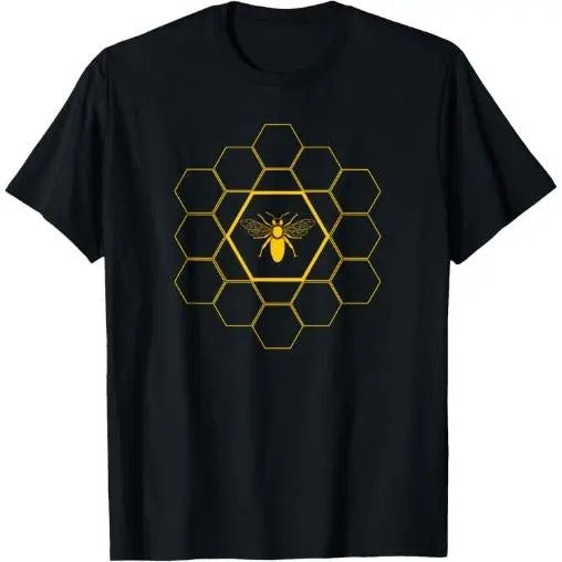 Bee Honeycomb Beekeeper Beekeeping T-Shirt Gift T-Shirt Made in USA Hoodie, Sweatshirt | GrindPrints.com
