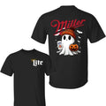 Beer Ghost Cute Pumpkin Halloween Shirt, Beer Tshirt, Unisex Classic Cotton Tee with 2 Sided Graphic Print in All Sizes,...