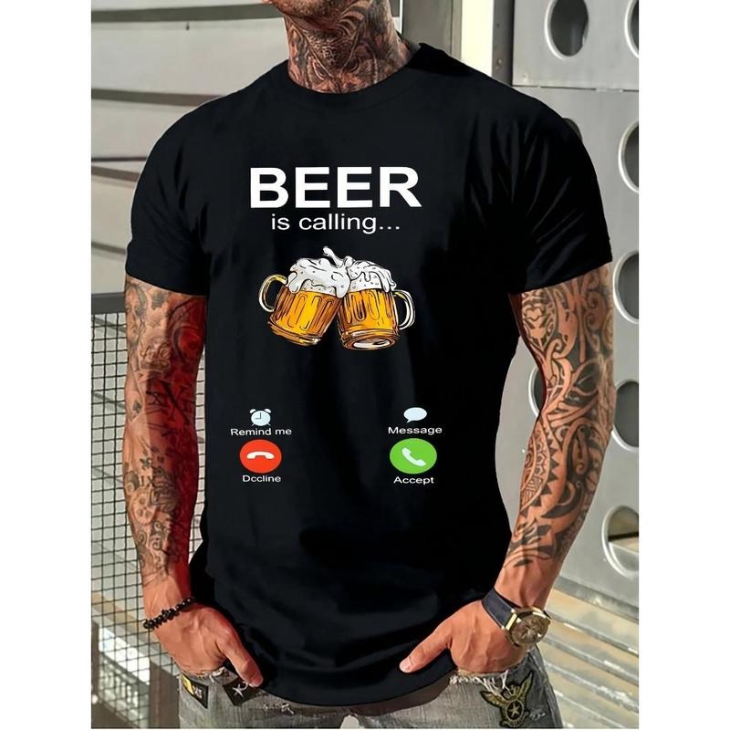 Beer Slogans Print Casual Summer Autumn Slightly Elastic Round Neck Made USA T-Shirts, Hoodie, Sweatshirt