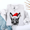 Belgian Malinois, Santa, Dog, Christmas, Dog Lover, Pet Sweatshirt, Crew Neck, Women's, Crewneck T-Shirts, Hoodie