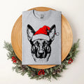 Belgian Malinois, Santa, Dog, Christmas, Dog Lover, Pet T-Shirt, Soft Style Tee, Women's Graphic Tshirt Hoodie, Sweatshirt