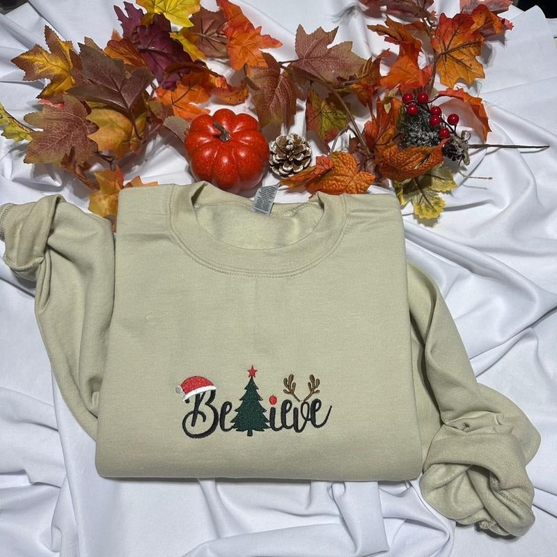 Believe Christmas sweatshirt T-Shirts, Hoodie | GrindPrints.com