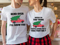Bend Over And I'll Show You Shirt, Matching Couples Christmas Tee, Where Do You Think You're Gonna Put A Tree That Big...