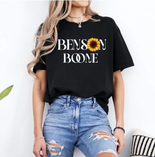 Benson Boone Concert Tee - Soft, Unisex - Shop Now! Cotton Fabric Hoodie, Sweatshirt | GrindPrints.com