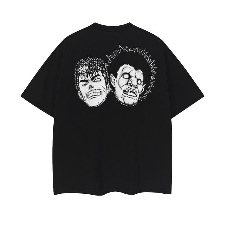 Berserk "Guts & Zodd" Heavyweight Vintage Tee 100% Cotton OVERSIZED Anime T-shirt Menswear Top crew necks vintage...
