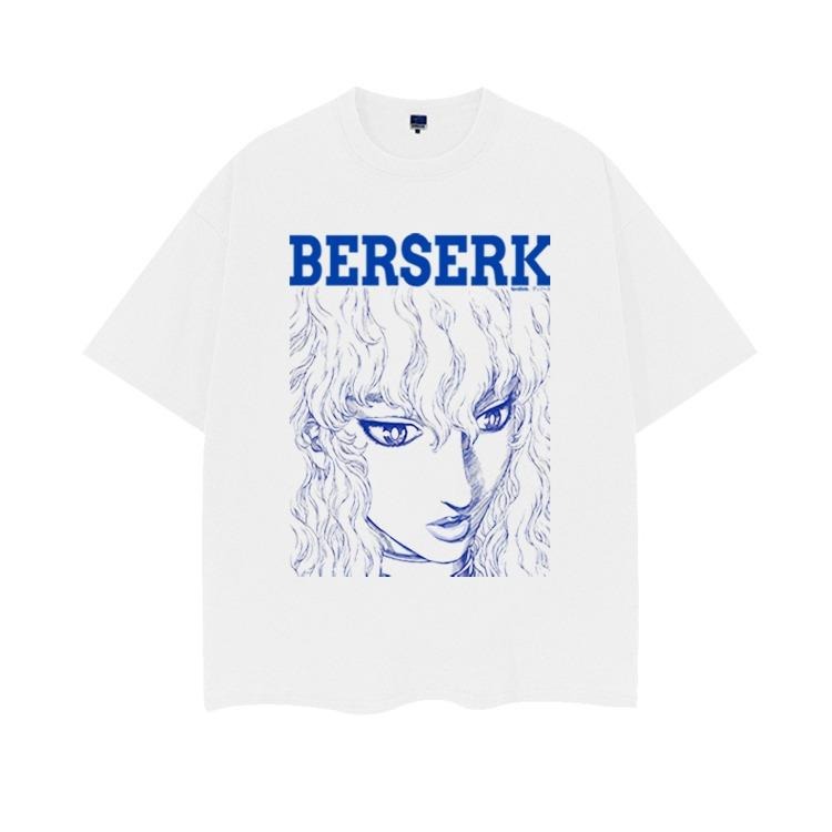 Berserk "Line Art Griffith" Heavyweight Vintage Tee 100% Cotton OVERSIZED Anime T-shirt Menswear Top Crew Necks Tshirt...