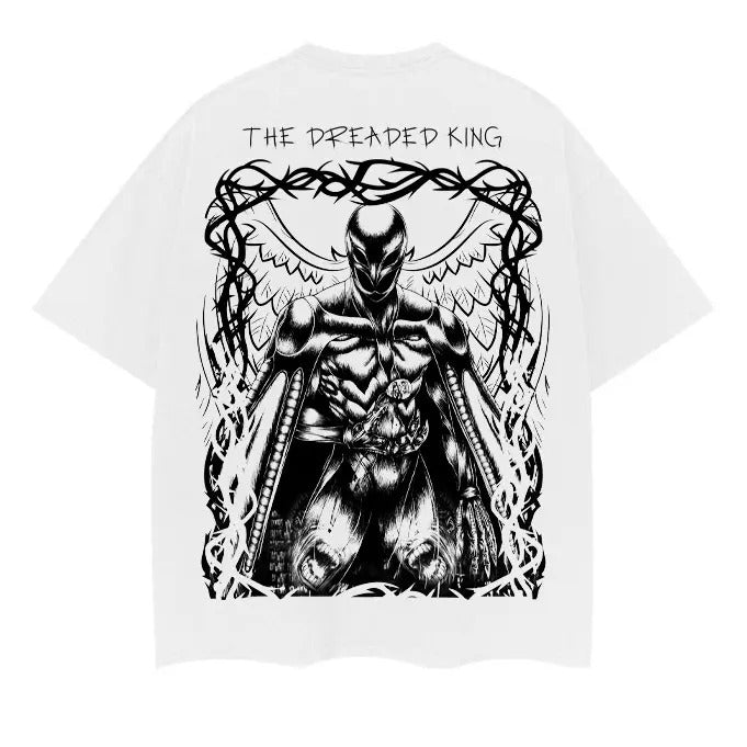Berserk "THE DREADED KING" Heavyweight Vintage Tee 100% Cotton Oversized Anime T-shirt Original Design with DTG Printing...