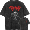 Berserk Guts Back Print Vintage T-Shirt , for unisex , gift for anime fan Menswear Top Hoodie, Sweatshirt | GrindPrints.com