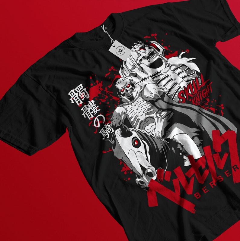 Berserk Guts T-Shirt S-4XL Berserk Merch 90s Cult Swordsman Vintage Red Guts Shirt Hoodie, Sweatshirt | GrindPrints.com