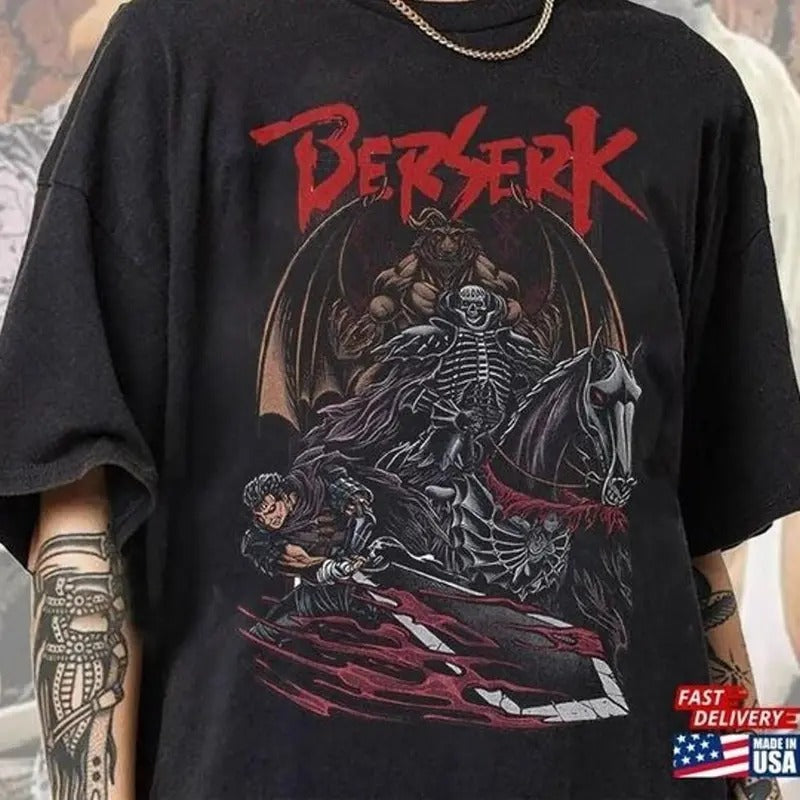 Berserk T-Shirt Japanese Anime Manga Shirt Menswear Topstyle{n002}2 Hoodie, Sweatshirt | GrindPrints.com