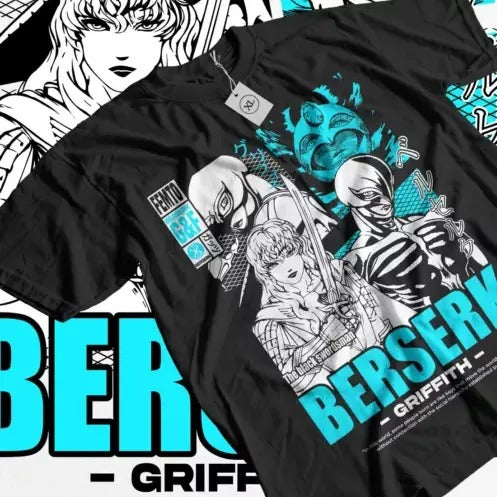 Berserk T-Shirt griffith Japanese Anime Strip Guts Armour Horror Trendy Shirt Hoodie, Sweatshirt | GrindPrints.com