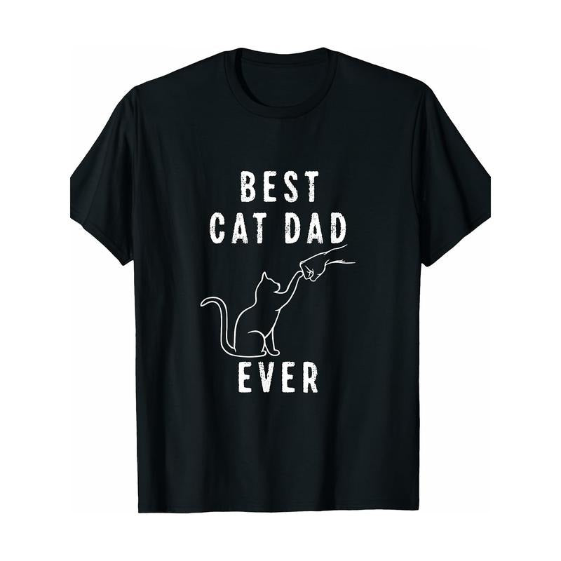 Best Cat Dad Fist Bump T-shirt, Cat Paw Cat T-shirt Made in USA Hoodie, Sweatshirt | GrindPrints.com