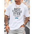 Best Ever Men's Cotton Crew Neck T-Shirt - The Man The Myth The Legend Print, Casual Short Sleeve Knit Fabric Top with...