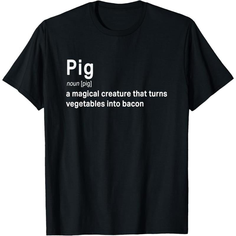 Best Hilarious Pig and Bacon Definition Funny Gift T-Shirt made in usa Hoodie, Sweatshirt | GrindPrints.com