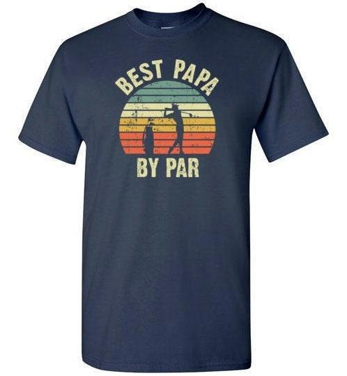 Best Papa Par Vintage Sunset Golf Shirt Dad That Loves Golfing Daughter Son T-Shirts, Hoodie, Sweatshirt