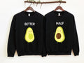 Better Half Avocado Matching Couples Sweatshirt, Cute Valentine Couples Hoodie, Gift For Girlfriend, Honeymoon Sweater,...