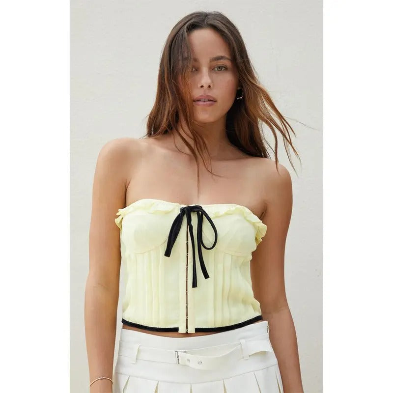 Beverly and Beck Women's Bianca Strapless Corset T-Shirts, Hoodie, Sweatshirt | GrindPrints.com