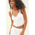 Beverly and Beck Women's Demi Eyelet Ribbon Bow Tank Top T-Shirts, Hoodie, Sweatshirt | GrindPrints.com