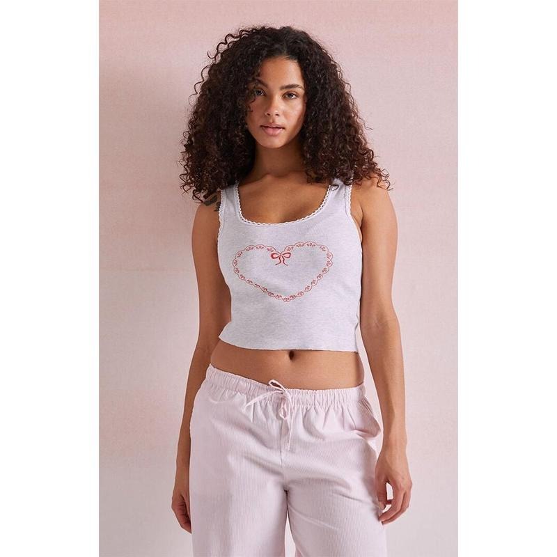 Beverly and Beck Women's Heart Bow Tank Top T-Shirts, Hoodie, Sweatshirt | GrindPrints.com