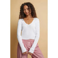 Beverly and Beck Women's Mona Pointelle V-Neck Sweater T-Shirts, Hoodie, Sweatshirt | GrindPrints.com