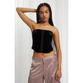 Beverly and Beck Women's Sienna Strapless Velvet Tube Top T-Shirts, Hoodie, Sweatshirt | GrindPrints.com