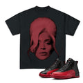 Beyyonce Match 12 Flu Game Sneakers, Unisex Streetwear Graphic Tee, Cotton T-shirt, Y2K Fitted Crewneck Style Hoodie,...