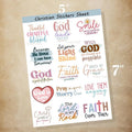 Bible Verse Sticker Pack, Bible Journaling, Prayer Journaling, Faith Stickers 5x7  18 pieces T-Shirts, Hoodie, Sweatshirt